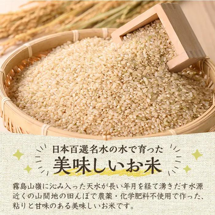 《栽培期間中農薬化学肥料不使用》 鹿児島県産 ヒノヒカリ 玄米(3kg) 国産 九州産 鹿児島県産 湧水町産 ひのひかり お米 おこめ オコメ 米 こめ コメ 玄米 ご飯 ごはん 3kg 化学肥料不使