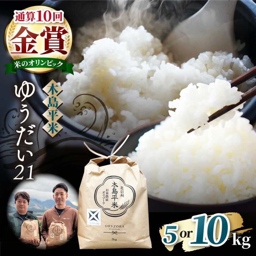 【ふるさと納税】木島平産 ゆうだい21 特栽 約5kg、10kg 選べます（株式会社オリゾーラ） | 米 ゆうだい21 希少 品種 特別栽培 寒暖差 木島平村 長野県 信州