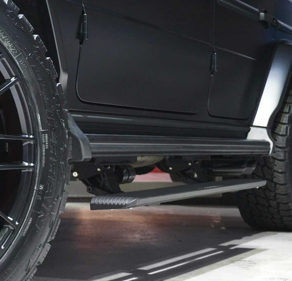 【ふるさと納税】カー用品 電動サイドステップ(ロング) W463A W465 カー用品 オリジナル メルセデス ゲレンデヴァーゲン ベンツ G350d G400d G550 G450d G580 カスタム パーツ 外装 エクステリア ステップ 乗り降り 便利 快適 ブラック 人気 岐阜市 / グリッド[ANHT003]