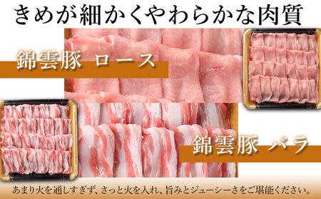 お米育ちの錦雲豚 しゃぶしゃぶ肉ギフト ロース300g バラ300g 豚肉 赤身 しゃぶしゃぶ肉 鍋 大分県産 中津市