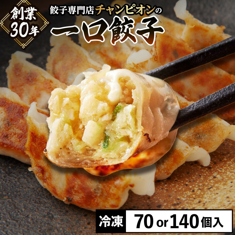 【ふるさと納税】餃子専門店チャンピオン 一口餃子 大阪市生野区 創業30年 老舗 野菜 甘み プロの味 ご家庭 送料無料 大阪府 ぎょうざ ギョウザ ギョーザ 冷凍餃子 手作り餃子