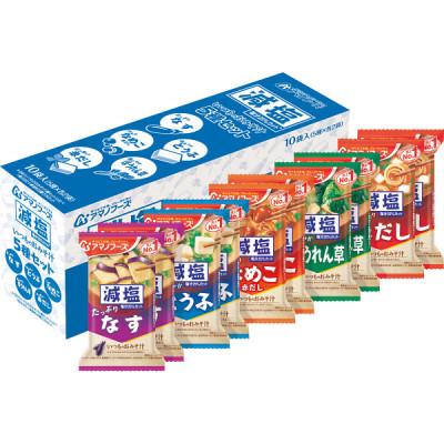 ふるさと納税 里庄町 アマノフーズ　フリーズドライ　減塩いつものおみそ汁5種(10食)×2セット |  | 01