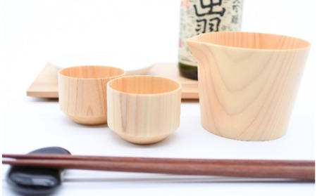 【熟練木工職人手作り】木製酒器 4点セット 工芸品 木製酒器 酒器 