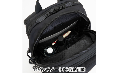 リュック 黒 PC収納 yezoLABO Momonga  22L リュック