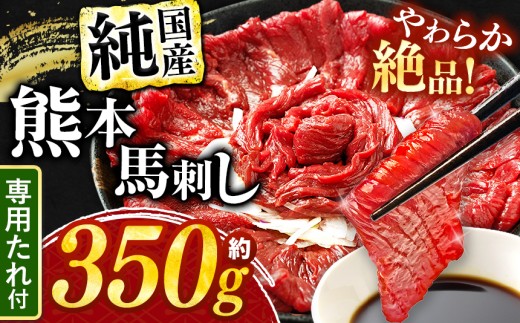 希少な 純 国産 赤身 馬刺し 約350g タレ付き 馬肉 ブロック | 肉 にく お肉 おにく 馬 馬刺 赤身 小分け 専用タレ 熊本県 玉名市