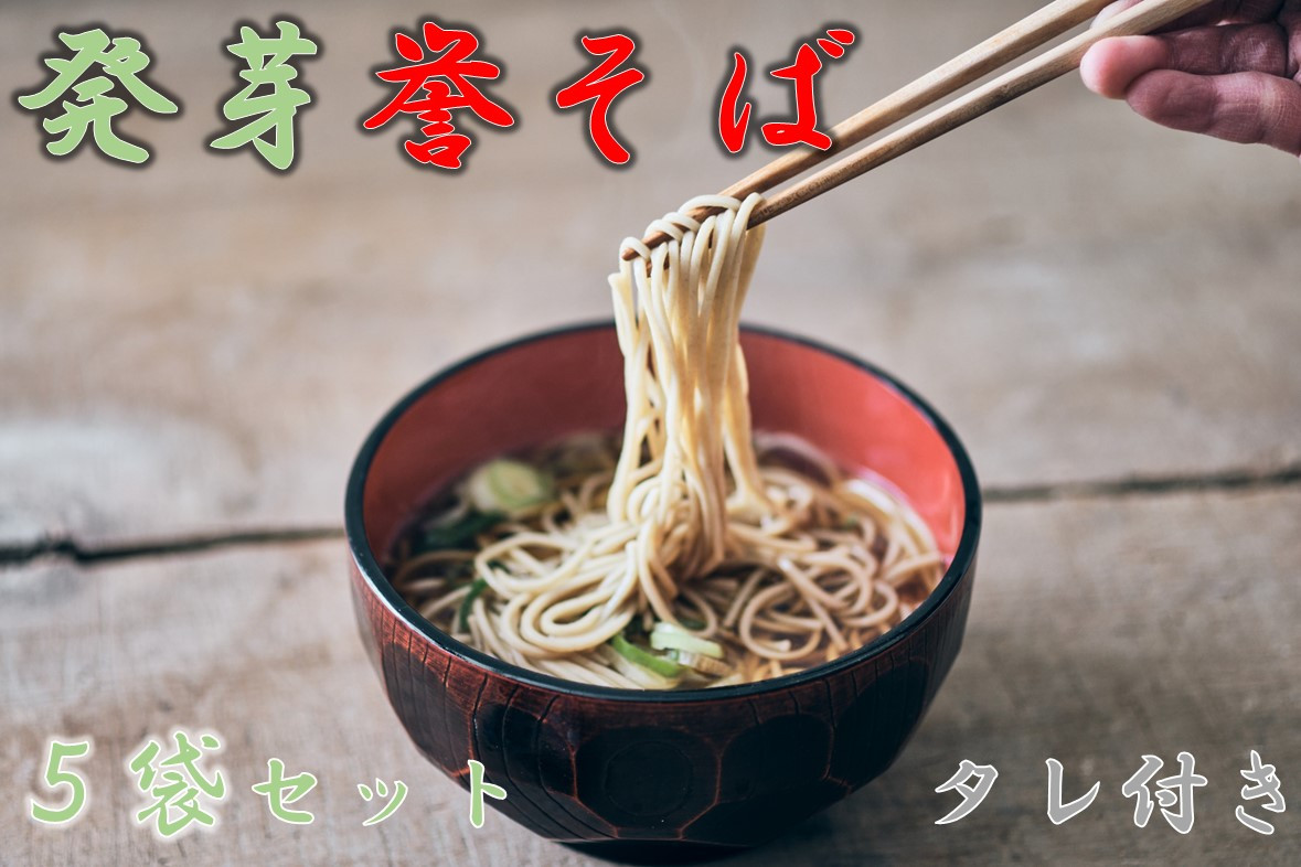 
                  北海道中川町産発芽そば使用　誉そば５袋セット（乾麺240g×５袋）タレあり
                