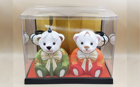 木目込み人形 朱鷺メキベア「雛飾り親王2体セット」 お祝い プレゼント ときめきベア