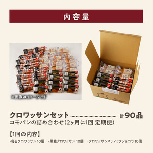 【2ヶ月に1回 計3回定期便】【賞味期限60日間】コモパン　ふるさとクロワッサンセット（計90個）／災害用備蓄パン 保存食パン 非常食 防災グッズにも [014K15-T]ロングライフパン 買い置きパ