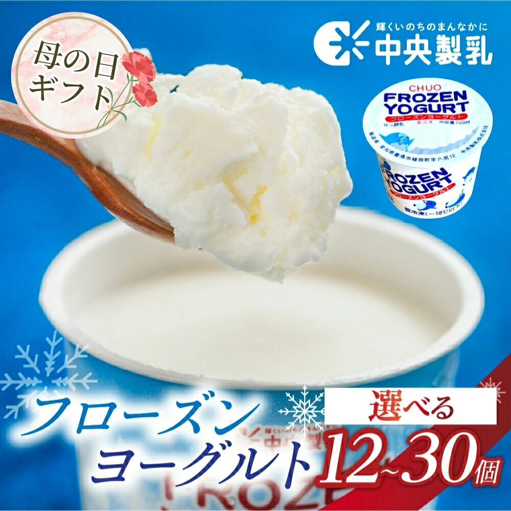 【ふるさと納税】☆4.9 中央製乳 フローズンヨーグルト 選べる 12個 30個 高評価 アイス スイーツ ヨーグルト 愛知県産 牛乳 使用 大容量 自宅用 簡易包装 訳あり 乳酸菌 乳 健康 腸活 デザート 人気 アイス アイスクリーム おかし 大容量 豊橋市 8000円 15000円