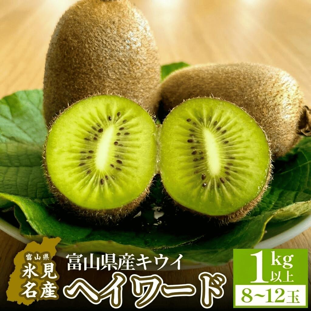【ふるさと納税】 ＜先行予約＞ 富山県産キウイ（ヘイワード）1kg以上（8～12玉） ＜2025年12月中旬以降順次発送＞ | 国産 数量限定 グリーンキウイ 富山 氷見 果物 フルーツ キウイ