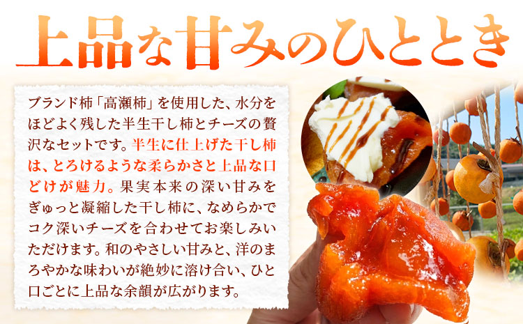 【先行予約】半生干し柿 クリームチーズブレンドチーズ付き 6個 12個 18個 柿 果物 フルーツ かき 高瀬柿 御船藤農園《2026年11月上旬-2027年1月中旬頃出荷》熊本県 御船町_イメージ3
