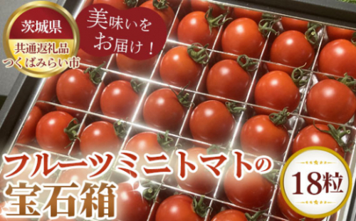 No.332 フルーツミニトマトの宝石箱　18粒【茨城県共通返礼品 つくばみらい市】 ／ 旬 新鮮 とまと 野菜 茨城県 特産品