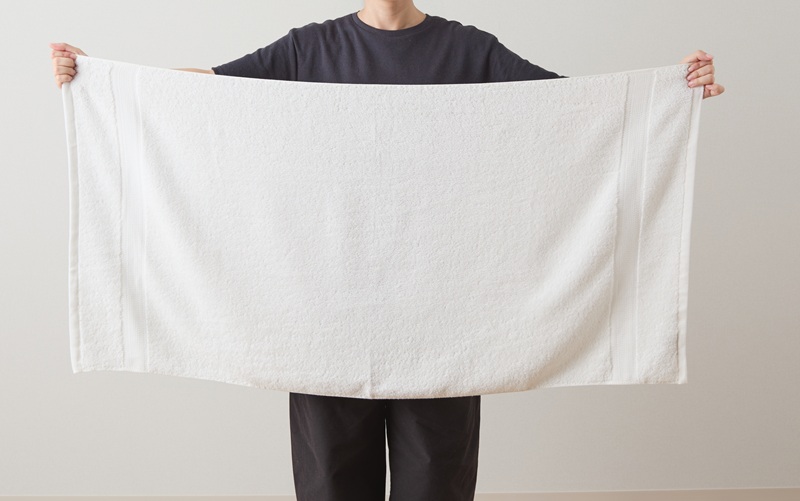 ホワイト＆ナチュラル バスタオル 3枚セット 015B238