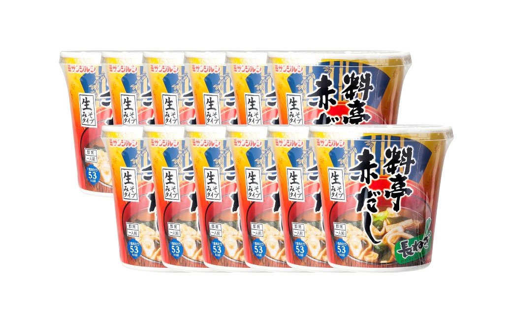 サンジルシ即席料亭赤だし長ねぎカップ生みそタイプ