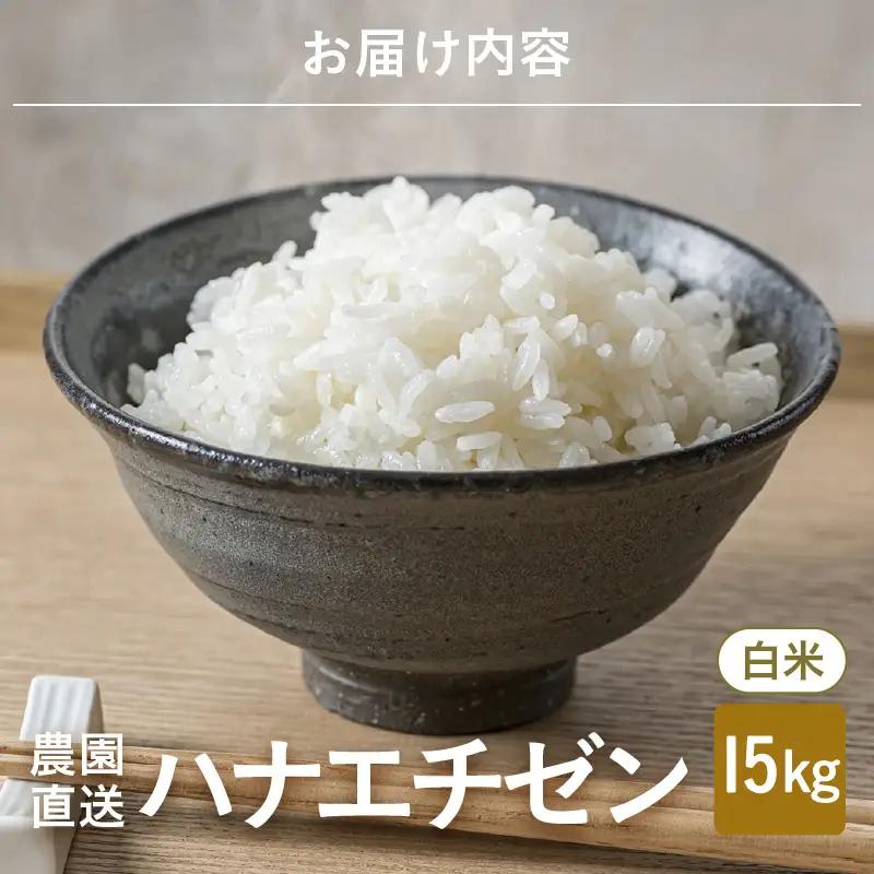 【先行予約】【令和8年産・新米】 ハナエチゼン15kg(5kg×3袋) ～本原農園からまごころコメて～（白米）【2026年9月上旬以降順次発送予定】 [C-8964_01]