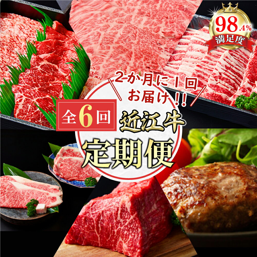 【ふるさと納税】【定期便】近江牛ステーキ/ ハンバーグ/焼肉/すきしゃぶ/ブロック　全6回　ステーキ　焼肉　ハンバーグ　すきしゃぶ　ローストビーフ