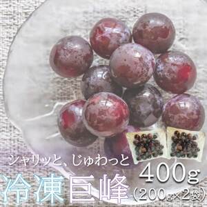 旬の美味しさそのまま!シャリッと、じゅわっと冷凍巨峰(ぶどう)　400g(200g×2袋)【配送不可地域：離島】【1649987】