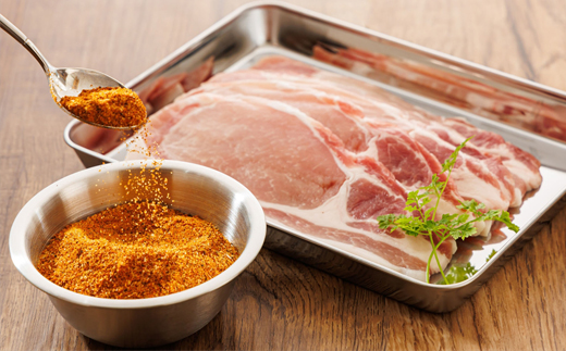 北海道産 豚肉 味付き スパイシーポーク（カレー味） 一子相伝のスパイス使用 50g×7枚 | 北海道産 豚肉 ポーク カレー味 フライパン スパイシー スパイシー カレー 北海道 ヒロセ ジョイパッ