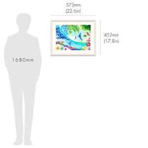 ［琉球イラストレーション］ 与儀勝之 『太陽へ / Catch the Sun』 額装Lサイズ インテリア 雑貨 アート おしゃれ おすすめ 沖縄市 / yogima office[BCAI021]