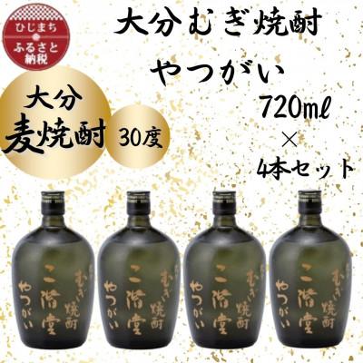 ふるさと納税 日出町 大分むぎ焼酎　二階堂やつがい30度(720ml)4本セット