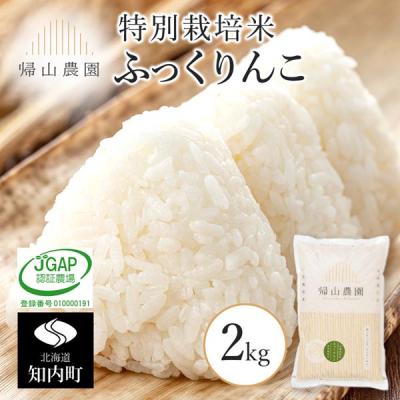 ふるさと納税 知内町 ふっくりんこ 2kg特別栽培米産地直送《帰山農園》
