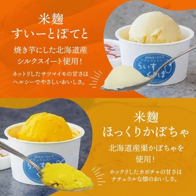 フローズン甘酒 らいすくれま オススメ3種 各2個 計6個 米麹 酒粕 北海道 帯広市【配送不可地域：離島】