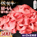 【ふるさと納税】【佐賀牛】肩・もも切り落とし500g 隔月定期便2回【A4 A5 赤身 すき焼き モモ】(H065189)