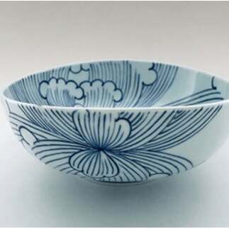 有田焼 BOTAN楕円盛鉢 しん窯・青花 A30-133_イメージ4