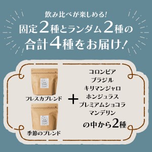 フレスカ特注 ドリップバッグコーヒー 4種こだわりセット 40パック　　水出しコーヒー アイスコーヒー ドリップバッグ パック コーヒー豆 自家焙煎