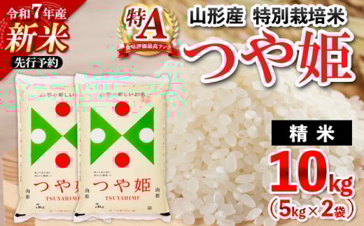 先行予約 令和7年産 新米 山形産 特別栽培米 つや姫(白米)10kg(5kg×2)【11月発送】 FZ25-082