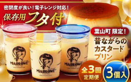 【全3回定期便】ふた付き カスタードプリンのセット  ／ お菓子・スイーツ プリン[ASAY016]