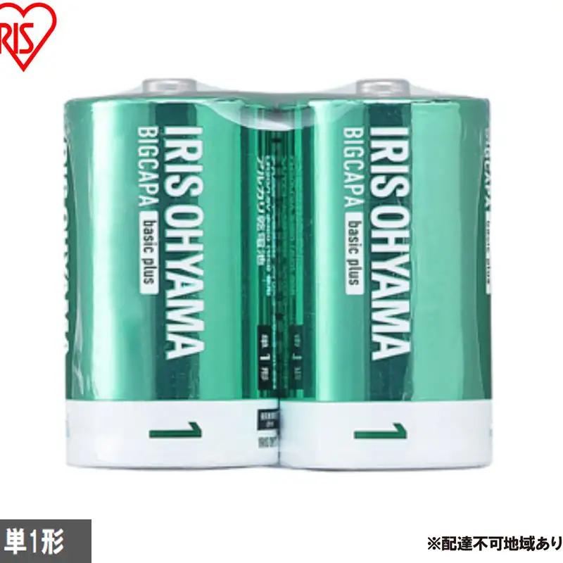 乾電池 BIGCAPA basic plus アルカリ乾電池 単1形2本パック LR20Bbp/2S 乾電池 単1 2本パック 10年 防災 非常用 防災用品