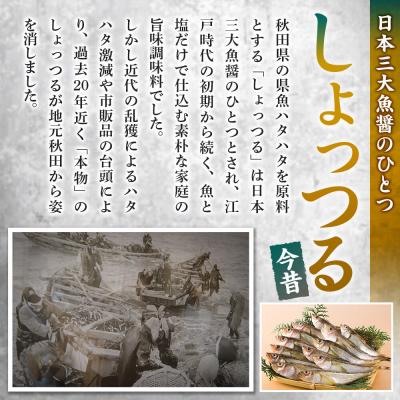 ふるさと納税 男鹿市 秋田しょっつるイワシアジ・ノドグロ魚醤(130g×各1本)計2本|23_moj-220101 |  | 01