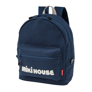 P105(紺) ミキハウス ミキハウスの大きなロゴリュック(紺)【mikihouse リュックサック かばんこども 男の子 女の子 赤 紺 レッド ネイビー 8L 8リットル ロゴ 通園 通学 遠足 おでかけ 大阪府 八尾】