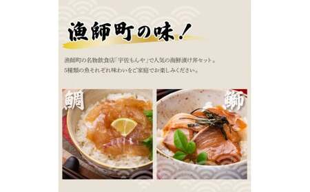 【訳あり】【全6回定期便】土佐の海鮮漬け丼 5種×各2Pセット 高知県土佐市 【企業組合　宇佐もん工房】 [BQAB015]