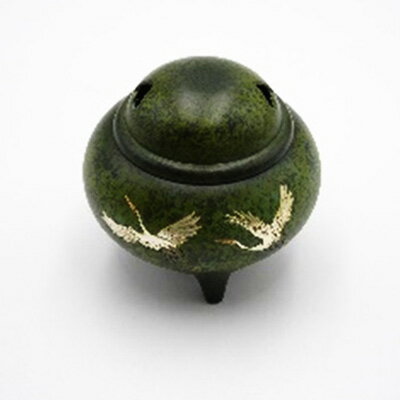 【ふるさと納税】【高岡銅器】彫金香炉 双鶴 民芸品 工芸品 雑貨 日用品 長寿 繁栄 シンボル 伝統工芸士 桐箱入り
