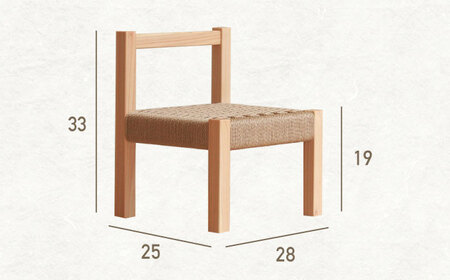 対馬ヒノキ の キッズチェア （ ベージュ ）《対馬市》【家具製作所kiiro】 チェア 椅子 家具 ヒノキ [WAL012] コダワリ家具・椅子・チェア こだわり家具・椅子・チェア おすすめ家具・椅