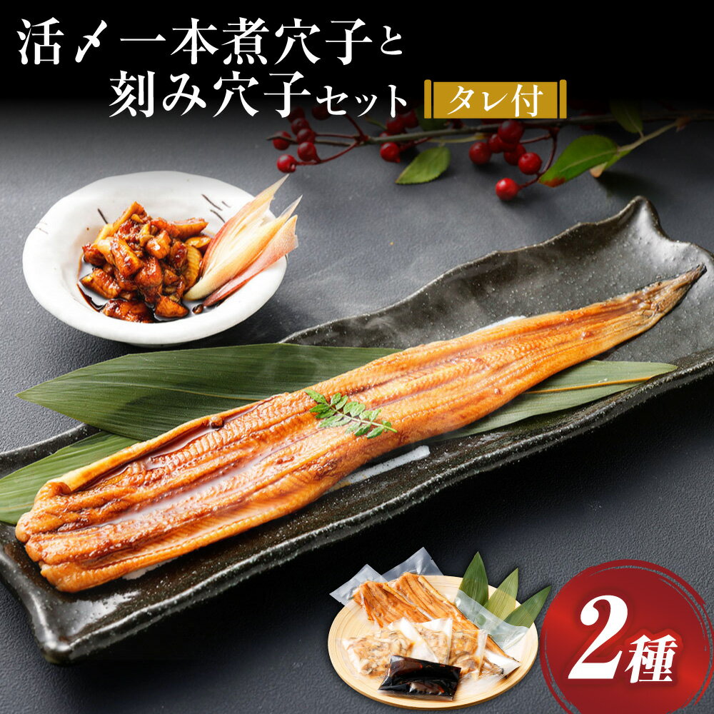 【ふるさと納税】飯田商店 活〆一本煮穴子（75～90g×2袋）と刻み穴子（80g×3袋）のセット タレ（50g）付 | 穴子 アナゴ あなご 魚介類 水産物 無添加調理 惣菜 おかず ご飯のお供 ごはんのお供 手巻き寿司 おにぎり お酒のお供 おつまみ 冷凍 三重県 桑名市 送料無料