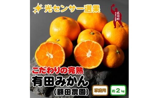 ＼光センサー選別／こだわりの有田みかん 約2kg＋60g（痛み補償分）【家庭用】 有機質肥料100% ※2024年11月中旬頃～2025年1月上旬頃に順次発送予定 ※北海道・沖縄・離島への配送不可