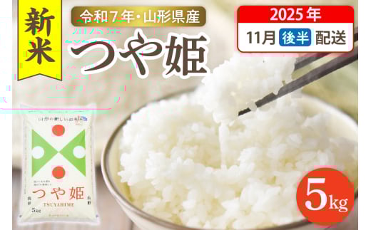 【令和7年産米】☆2025年11月後半発送☆ 特別栽培米 つや姫 5kg（5kg×1袋）山形県 東根市産　hi003-150-113-1
