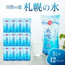 【ふるさと納税】 水 天然水 ミネラルウォーター 1L 1000ml 12パック 無殺菌 無除菌 安心 飲料水 札幌の水 ナチュラルミネラルウォーター 地下水 鉱水 軟水 酸素 水素 ミネラル パウチ パック 北海道 札幌市