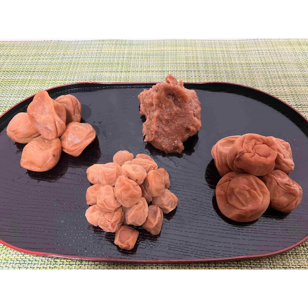【ふるさと納税】ゆあさ農園の有機梅干し　4種食べ比べセット | 梅干 食品 加工食品 人気 おすすめ 送料無料