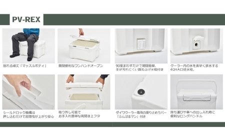 釣具のダイワのクーラーボックス PV-REX GU2200 （ 容量：22リットル ） クーラーボックス ボックス ダイワ アウトドア レジャー フィッシング 釣り キャンプ バーベキュー