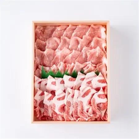 【豚肉　食べ比べ】湖西ポーク 2種セット(ロース・肩ロース)合計約850g【配送不可地域：離島】【1635239】