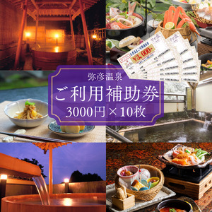 新潟 宿泊 弥彦温泉ご利用補助券 3,000円分10枚 合計3万円分 | 補助券 新潟県