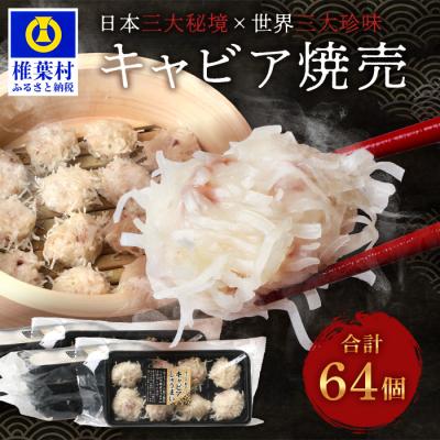 ふるさと納税 椎葉村 【日本三大秘境×世界三大珍味】平家キャビアが焼売に!!キャビア焼売 8個入り×8パック 合計64個