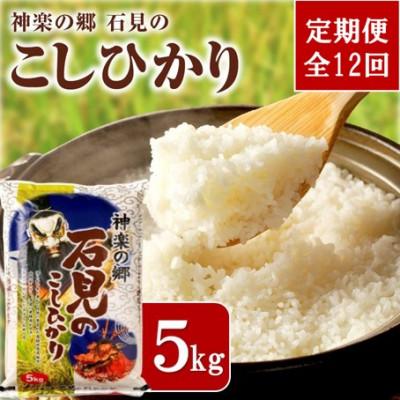 ふるさと納税 浜田市 【毎月定期便】神楽の郷 石見のこしひかり　5kg全12回