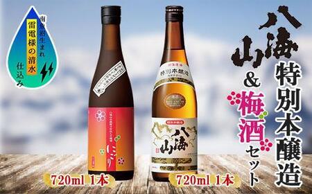 特別本醸造 八海山 日本酒 八海山の焼酎で仕込んだ 梅酒 にごり 720ml 飲み比べ セット 四合瓶 酒 お酒 梅酒 梅 うめ ウメ 晩酌 贈り物 贈答 プレゼント ギフト 新潟県 南魚沼市【2026年1月より順次発送予定】
