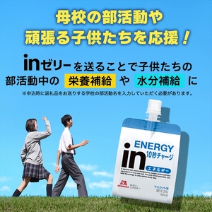 【三島南高校にお届けします】inゼリーエネルギー36個入り　差し入れ応援！夢追うこどもにエールを！【ゼリー飲料 まとめ買い インゼリー 森永製菓 inゼリー エネルギー 10秒チャージ 忙しいときに 