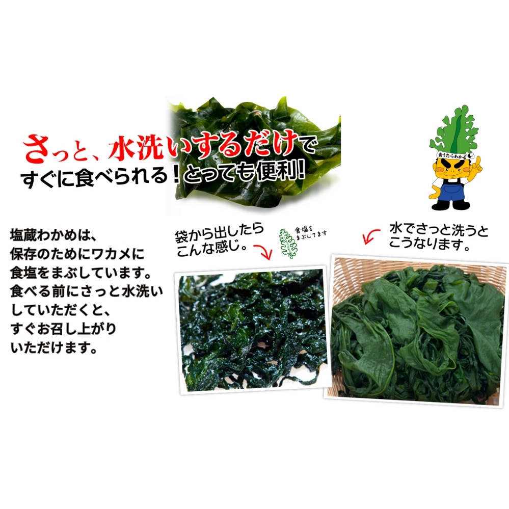 鳴門市里浦産塩蔵わかめ 120ｇ×10袋_イメージ2